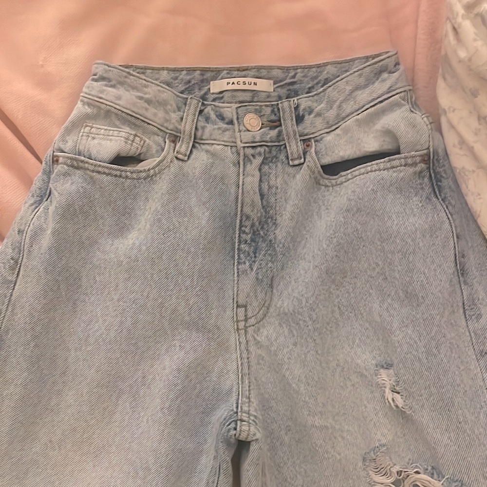 light blue ripped pacsun jeans! size - 23